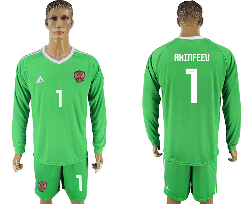 Maillot de foot RUSSIA LONG SLEEVE SUIT #1 AKINFEEV 2018 FIFA WO